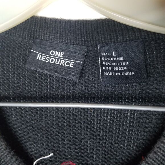 One Resource Womens Ugly Christmas Tree Sweater Cardigan Snowman Large - Picture 4 of 9